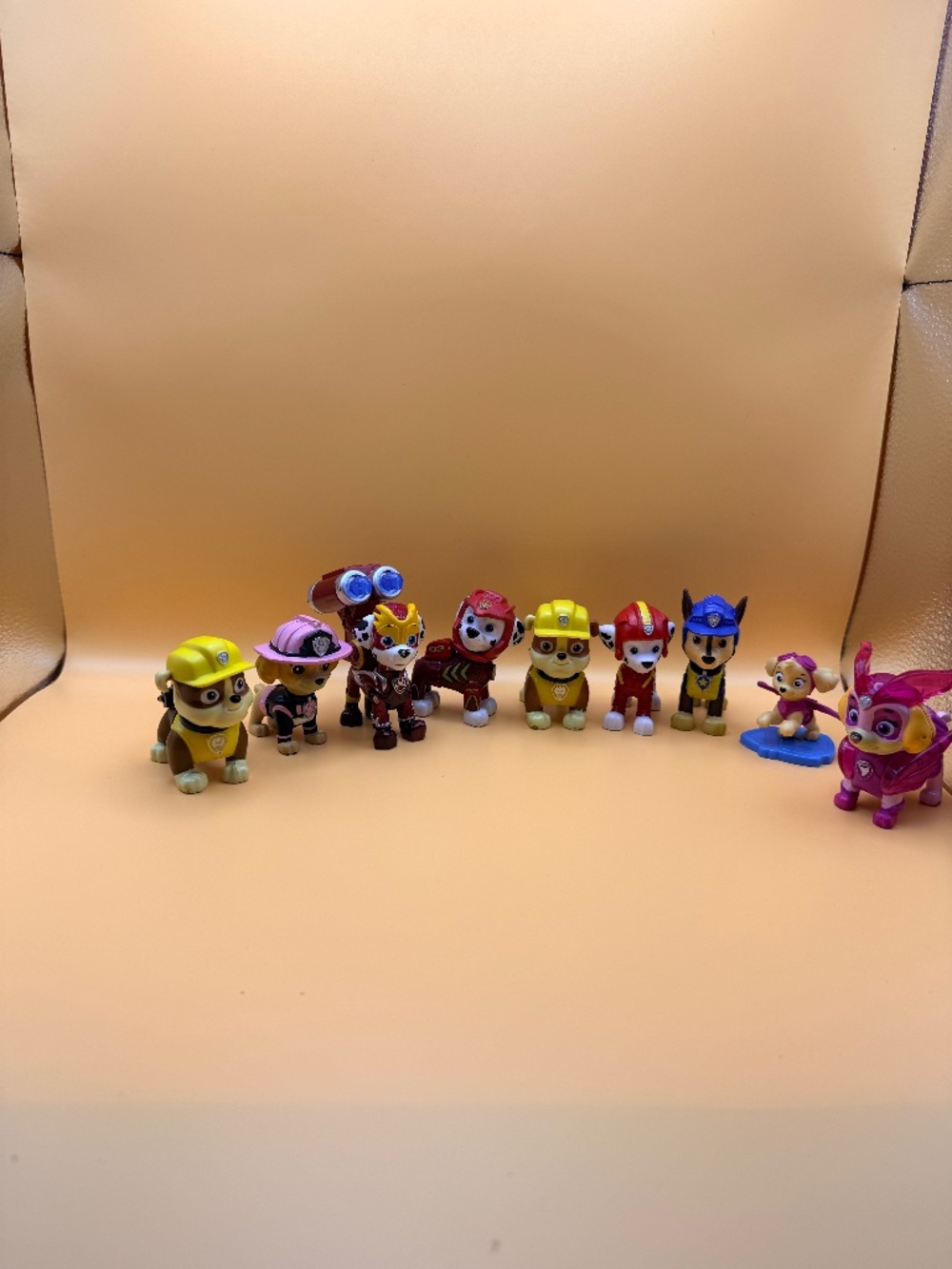 PAW Patrol Figure Lot 9 Pieces Chase Marshall Skye Rubble Zuma